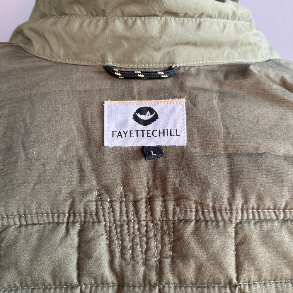 Womens Fayettechill green chore jacket - barn coat - olive - quilted - size L - Picture 10 of 11
